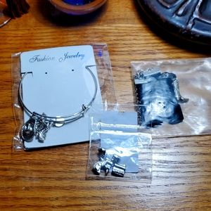 Western cowgirl silver jewelry 3 pc